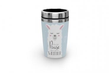 Lavida Thermobecher "Kurze Pause - Lama", Kaffeebecher to go, 240 ml